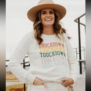 Boathouse Apparel Touchdown Sweatshirt - Off White size Medium